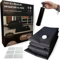 Set 6 saci de vidare pentru haine, 2S 2M 2L, cu pompa manuala si etichete