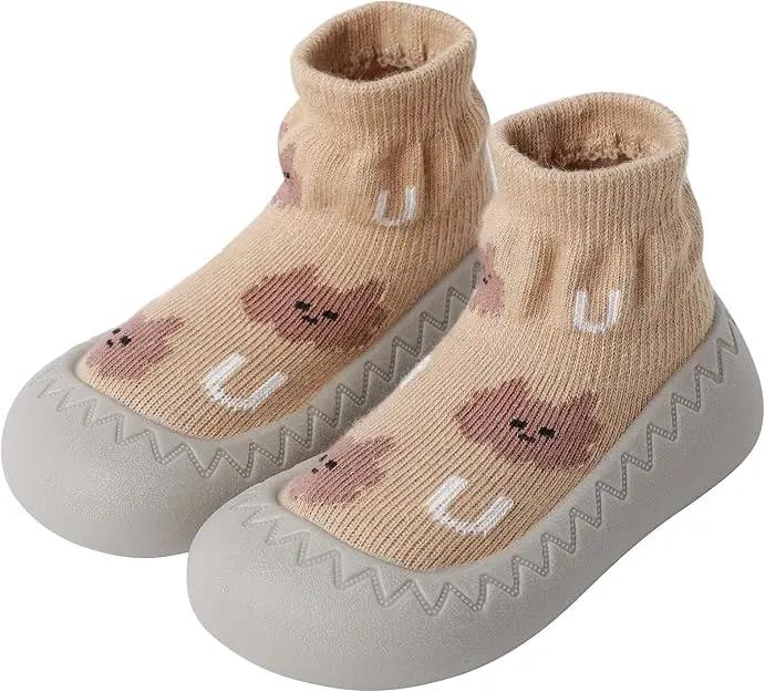 Pantofi tip șosetă pentru bebeluși, talpă moale din cauciuc, antiderapanți și respirabili, slip-on, unisex, 24-30 luni