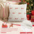 Set 2 fețe de pernă decorative, 45 x 45 cm, poliester plușat cu broderie 3D, fermoar ascuns, model Crăciun
