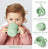 Set hranire bebelusi 10 piese, silicon alimentar, farfurie si bol cu ventuza, cana cu pai si cioc, verde