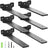 Set 6 console pentru raft, metal, cu șuruburi, capacitate 70 kg, negre