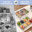 Set 2 cutii pentru gustări, 8 compartimente, 32 x 22 x 9 cm, cu capace individuale