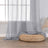 Set 2 perdele voal, transparente, cu inele, 140 x 160 cm, gri deschis