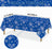 Christmas Snowflake Tablecloth, Pack of 4, Blue Snowflake Printed Tablecloth for Winter Theme Party, Christmas Holiday Decorations, 130 x 220 cm
