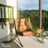Set 6 ghirlande artificiale cu frunze de iederă, 1,7 m fiecare, din plastic, pentru decor balcon și perete, verde