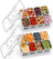 Set 2 cutii pentru gustări, 8 compartimente, 32 x 22 x 9 cm, cu capace individuale