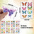 Set 128 stickere de perete cu fluturi, model acuarela, PVC, repozitionabile, multicolor