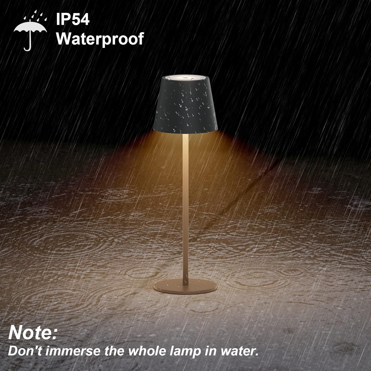 Set 2 lampi de masa LED, lumina alb-calda 3000 K, USB-C, IP54, aluminiu, clasa A