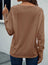 Dokotoo Blouse Women's Elegant Tops Long Sleeve V-Neck Pullover Shirt Spring Women's Blouses Hollow Lace Embroidered Top Shirts Chic Buttons Cuffs Blouses Shirts Plain Tops Camel L, Camel