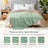 Enyhom Cuddly Fleece Blanket 228 x 228 cm, Double-Sided Soft Fluffy Sofa Blanket, Warm Plush Jacquard Blanket for Couch, Room, Decoration, Living Cuddly Blankets, Green