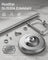 Suport stativ hartie igienica 56 cm, inox, baza grea, depozitare 4 role, negru