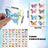 Set 64 stickere fluturi acuarela, detasabile, PVC, multicolor