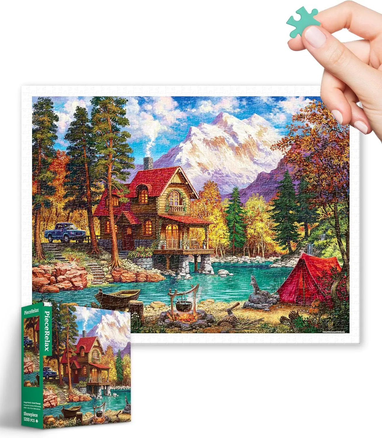 Puzzle 1200 piese pentru adulți și copii 14+, model Forest Therapy, 58,8 x 44,6 cm