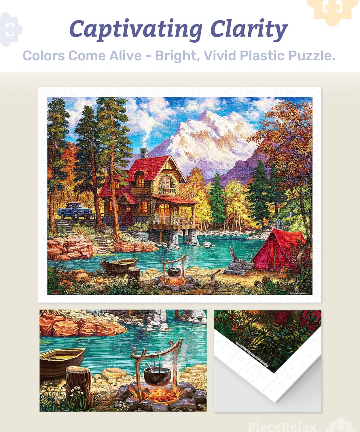 Puzzle 1200 piese pentru adulți și copii 14+, model Forest Therapy, 58,8 x 44,6 cm