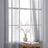 Set 2 perdele voal, transparente, cu inele, 140 x 160 cm, gri deschis