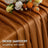 Set 2 draperii catifelate cu inele, 140 x 280 cm, opace si termice, maro